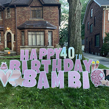 Happy Birthday Bambi lawn card