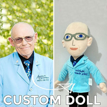 custom plush doll made from a photo of a man