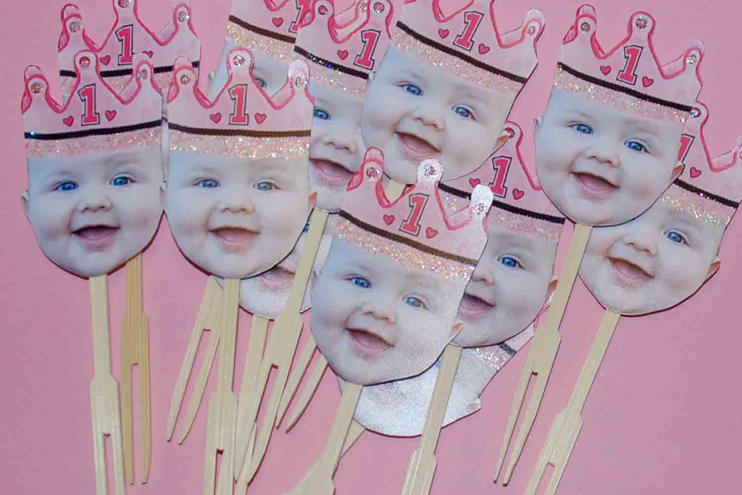 personalized princess photo cupcake toppers