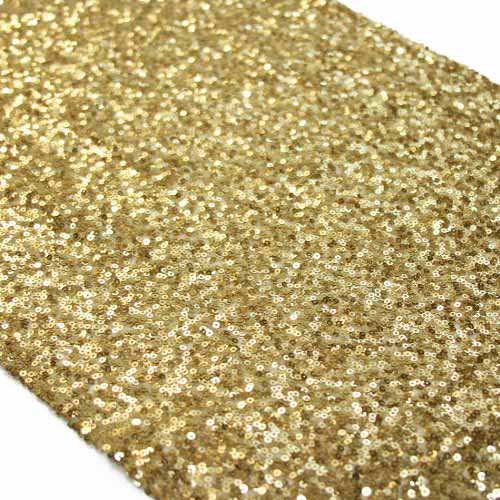 gold sequined table runner