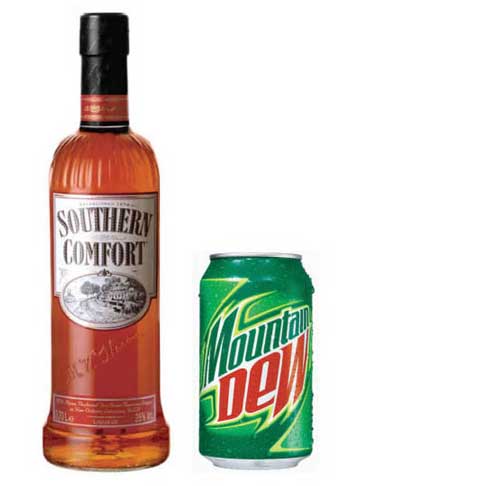 southern comfort and mountain dew