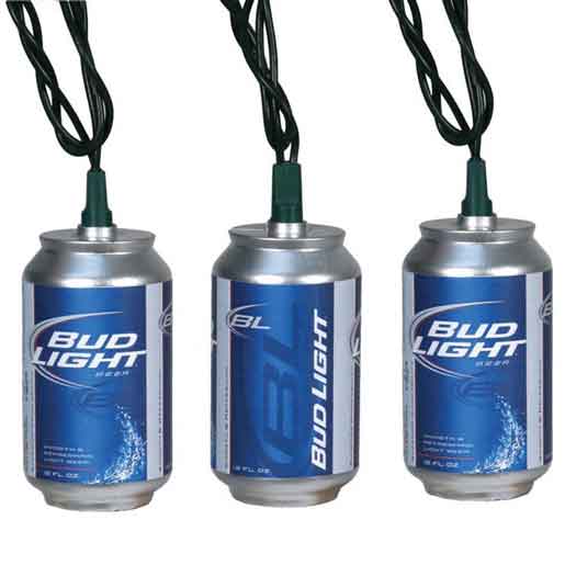 redneck party decorations budweiser can string lights