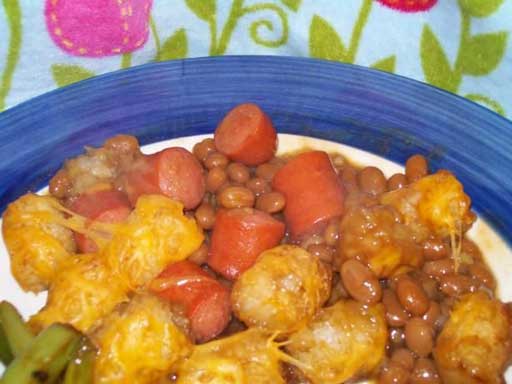 redneck party food tater tot casserole