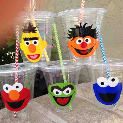 sesame street party cups