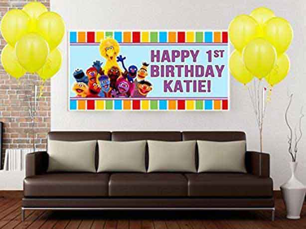 personalized sesame street banner