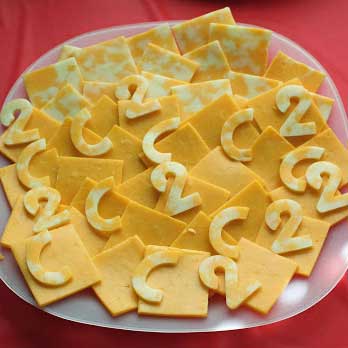 cheese letters and numbers