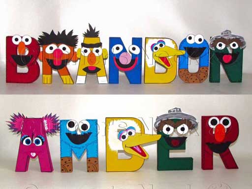 personalized sesame street letters