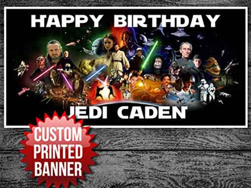 personalized Star Wars banners