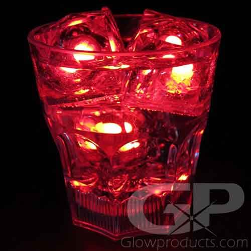 red flashing LED ice cubes