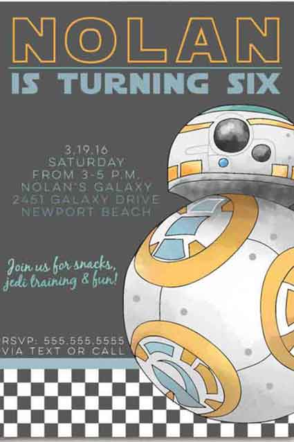 Star Wars Birthday Party Invitation