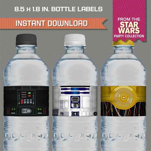star wars bottle labels