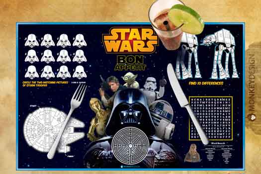 star wars activity placemats