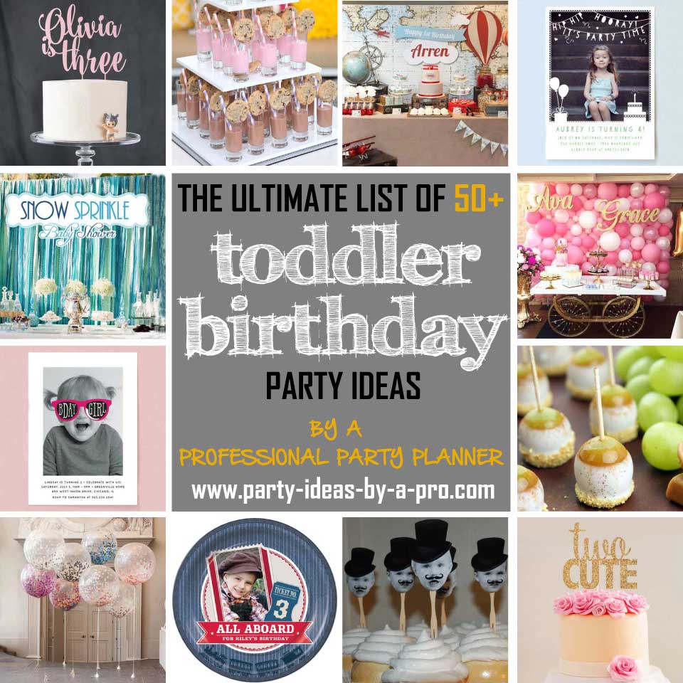 toddler birthday party ideas collage